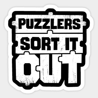 Puzzlers Sort It Out Jigsaw Puzzle Lover Gift Sticker